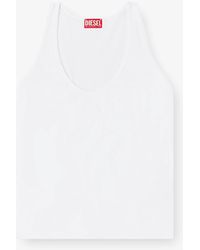 DIESEL - Ribbed Cotton Tank Top - Lyst