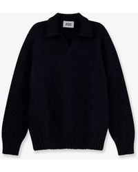 Alpha Studio - Maglia Con Colletto A Costine - Lyst
