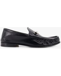 Gucci - Lugano Leather Loafers - Lyst