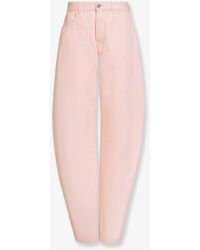 Alaïa - Barrel Fit Denim Trousers - Lyst