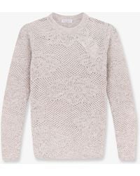 Brunello Cucinelli - Mohair And Virgin Wool Blend Sweater With All-Over Dazzling Detail - Lyst