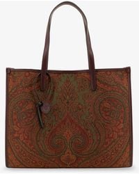 Etro - Love Trotter Paisley Jacquard Shopping Bag With Leather Handles - Lyst