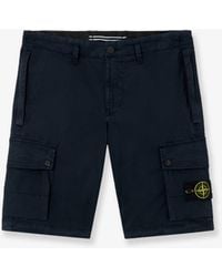 Stone Island - Organic Cotton Shorts - Lyst