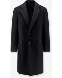 Lardini - Single-Breasted Coat With Iconic Brooch - Lyst