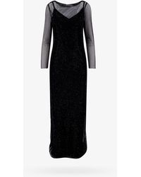 Max Mara - Long Sleeves Satin Long Dresses - Lyst
