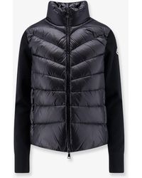 Moncler - Down Jacket With Virgin Wool Sleeves - Lyst