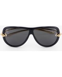 Bottega Veneta - Knot Aviator Acetate Sunglasses - Lyst