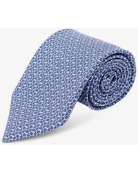 Ferragamo - Silk Tie With Intreccio Print - Lyst