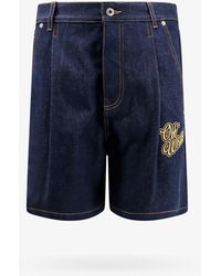 Off-White c/o Virgil Abloh - Off Denim Bermuda Shorts With '90S Logo - Lyst