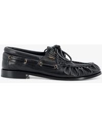 Saint Laurent - Le Loafer Bateau Leather Loafers - Lyst