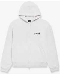 Balenciaga - Over Zip-Up Hoodie Cotton Sweatshirt - Lyst