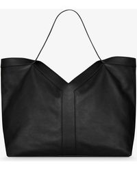 Saint Laurent - Y Oversize Leather Tote Bag - Lyst