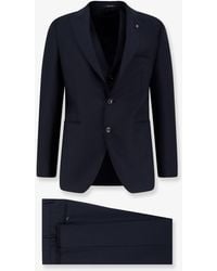 Tagliatore - Virgin Wool Suit With Vest - Lyst