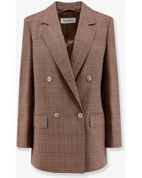 Max Mara - Mxmastrale Wool Blazer With Prince Of Wales Pattern - Lyst
