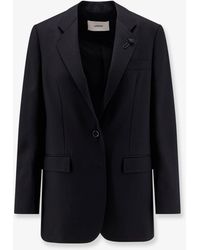 Lardini - Virgin Wool Blazer With Iconic Brooch - Lyst