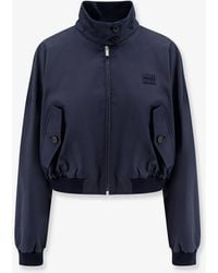 Miu Miu - Panama Jacket With Patch - Lyst