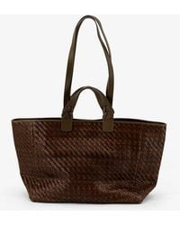 IBELIV - Elmio Medium Vegetable Leather Shoulder Bag With Woven Pattern - Lyst