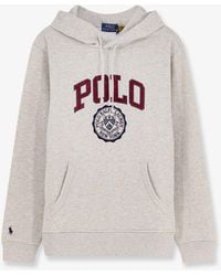 Polo Ralph Lauren - Hooded Cotton Blend Sweatshirt - Lyst