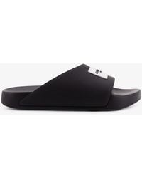 Givenchy - Rubber Slide With Logo Lettering Patch - Lyst