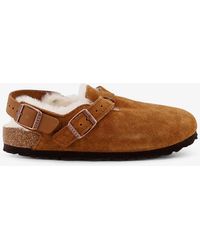 Birkenstock - Tokio Inside Shearling Suede Mule - Lyst