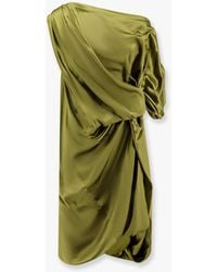 Dries Van Noten - Dalant Silk Dress With Lateral Knot - Lyst