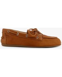 Miu Miu - Vintage Effect Leather Loafers - Lyst