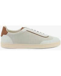 Brunello Cucinelli - Low-Top Suede And Leather Sneakers - Lyst