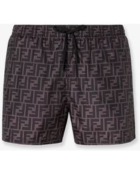 Fendi - Ff Nylon Swim Trunks - Lyst