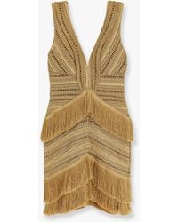 PATBO - Pampas Mini Dress With Embroidery And Fringes - Lyst