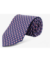 Ferragamo - Cyrus Silk Tie With Shark Print - Lyst