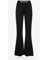 Palm Angels - Logo Tape Flare Trousers - Lyst