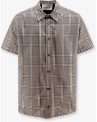 Amaranto - Madras Cotton Blend Shirt - Lyst