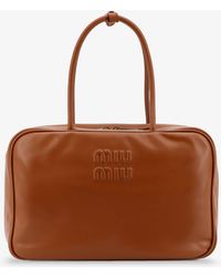 Miu Miu - Arcadie Softy Leather Handbag - Lyst