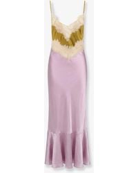 Mes Demoiselles - Fina Viscose Dress With Lace Profile - Lyst