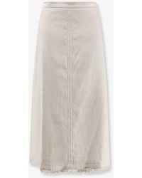 Max Mara - Smmfiocchi Linen And Cotton Skirt - Lyst