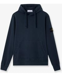 Stone Island - Cotton Sweatshirt With Side Logo Patch - Lyst