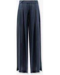 Semicouture - Cotton And Silk Trousers - Lyst