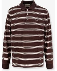 DUNST - Cotton Polo Shirt With Striped Pattern - Lyst