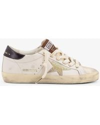 Golden Goose - Super-Star Leather Sneakers With Iconic Side Logo - Lyst