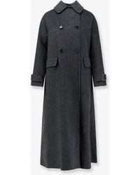 Aspesi - Double-Breasted Wool Coat - Lyst