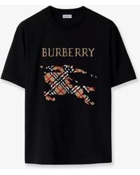 Burberry - Check Ekd-Print T-Shirt - Lyst