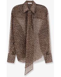 Brunello Cucinelli - Sheer Silk Shirt - Lyst