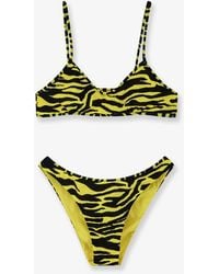 The Attico - Il Primo Bagno Lycra Swimsuit With Zebra Print - Lyst
