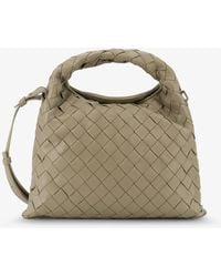 Bottega Veneta - Mini Hop Leather Crossbody Bag With Intrecciato Pattern - Lyst