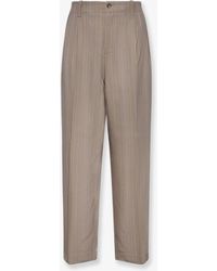 Golden Goose - Wool Blend Trousers With Pinstripe Pattern - Lyst