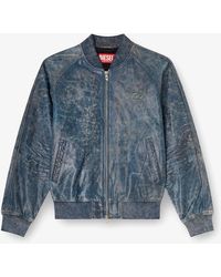 DIESEL - L-Cobb Leather Jacket - Lyst