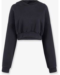 Entire studios - Cropped Cotton Sweatshirt - Lyst