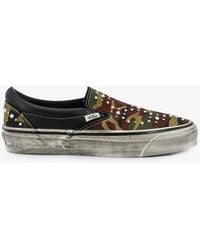 Vans - Lx Classic Slip-On 98 Canvas And Leather Sneakers With All-Over Metal Beads - Lyst