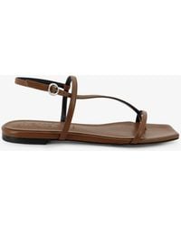 Aeyde - Ella Flat Leather Sandals - Lyst
