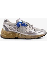 Golden Goose - Deluxe Brand Running Dad Mesh And Leather Sneakers With Logo On The Side - Lyst